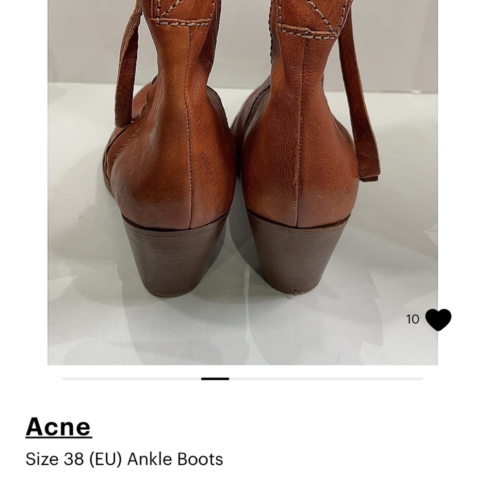 Acne Studios Pistol boot in chestnut brown sz 38 EU; Sz 8 US - Picture 6 of 12